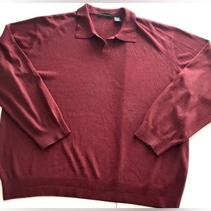 JHane Barnes long sleeves size XL polo sweater 75% silk blend good condition